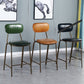 Quilted Rectangle Distressed Leather Barstool Industrial Indoor Tall Stool Clearhalo 'Bar Furniture' 'Bar Stools' 'bar_stools' 'furn' 'furn_bar_stools' 'furniture_bar_stools' 'Kitchen & Dining Furniture' 'kitchen&dining_furn' 'kitchen' 'kitchen_furn' Furniture' 4186742