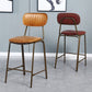 Quilted Rectangle Distressed Leather Barstool Industrial Indoor Tall Stool Clearhalo 'Bar Furniture' 'Bar Stools' 'bar_stools' 'furn' 'furn_bar_stools' 'furniture_bar_stools' 'Kitchen & Dining Furniture' 'kitchen&dining_furn' 'kitchen' 'kitchen_furn' Furniture' 4186744