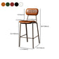 Quilted Rectangle Distressed Leather Barstool Industrial Indoor Tall Stool Clearhalo 'Bar Furniture' 'Bar Stools' 'bar_stools' 'furn' 'furn_bar_stools' 'furniture_bar_stools' 'Kitchen & Dining Furniture' 'kitchen&dining_furn' 'kitchen' 'kitchen_furn' Furniture' 4186749