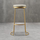 Nordic Style Barstool Round Pu Leather Cushion Bar Stool for Bar Dining Room, Set of 2 Clearhalo 'Bar Furniture' 'Bar Stools' 'bar_stools' 'furn' 'furn_bar_stools' 'furniture_bar_stools' 'Kitchen & Dining Furniture' 'kitchen&dining_furn' 'kitchen' 'kitchen_furn' Furniture' 4186755
