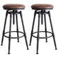 Industrial Style Round Seat Adjustable Height Counter Stool for Kitchen Bar Backless 2 Piece Set Clearhalo 'Bar Furniture' 'Bar Stools' 'bar_stools' 'furn' 'furn_bar_stools' 'furniture_bar_stools' 'Kitchen & Dining Furniture' 'kitchen&dining_furn' 'kitchen' 'kitchen_furn' Furniture' 4186770