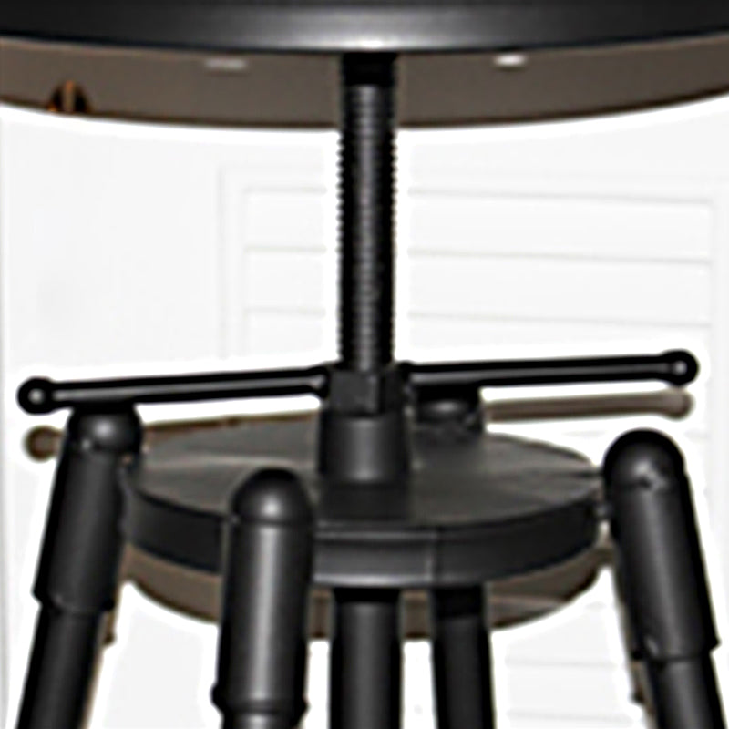 Industrial Style Round Seat Adjustable Height Counter Stool for Kitchen Bar Clearhalo 'Bar Furniture' 'Bar Stools' 'bar_stools' 'furn' 'furn_bar_stools' 'furniture_bar_stools' 'Kitchen & Dining Furniture' 'kitchen&dining_furn' 'kitchen' 'kitchen_furn' Furniture' 4186777
