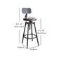 Industrial Style Round Seat Adjustable Height Counter Stool for Kitchen Bar Clearhalo 'Bar Furniture' 'Bar Stools' 'bar_stools' 'furn' 'furn_bar_stools' 'furniture_bar_stools' 'Kitchen & Dining Furniture' 'kitchen&dining_furn' 'kitchen' 'kitchen_furn' Furniture' 4186782