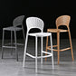Nordic Style Plastic Barstool 4 Legs Backrest Colorful Bar Stool Clearhalo 'Bar Furniture' 'Bar Stools' 'bar_stools' 'furn' 'furn_bar_stools' 'furniture_bar_stools' 'Kitchen & Dining Furniture' 'kitchen&dining_furn' 'kitchen' 'kitchen_furn' Furniture' 4186787