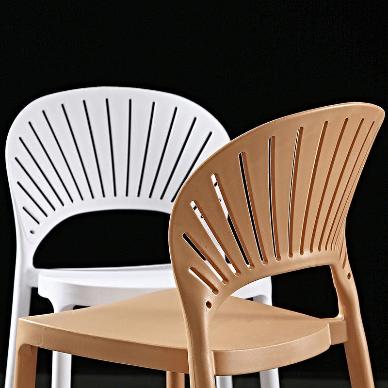 Nordic Style Plastic Barstool 4 Legs Backrest Colorful Bar Stool Clearhalo 'Bar Furniture' 'Bar Stools' 'bar_stools' 'furn' 'furn_bar_stools' 'furniture_bar_stools' 'Kitchen & Dining Furniture' 'kitchen&dining_furn' 'kitchen' 'kitchen_furn' Furniture' 4186791
