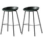 Nordic Style Leather Upholstered Barstool Metal Frame Bar Stool Green 2 Piece Set Clearhalo 'Bar Furniture' 'Bar Stools' 'bar_stools' 'furn' 'furn_bar_stools' 'furniture_bar_stools' 'Kitchen & Dining Furniture' 'kitchen&dining_furn' 'kitchen' 'kitchen_furn' Furniture' 4186801