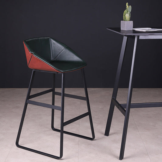 Nordic Style Leather Upholstered Barstool Sled Base Bar Stool Clearhalo 'Bar Furniture' 'Bar Stools' 'bar_stools' 'furn' 'furn_bar_stools' 'furniture_bar_stools' 'Kitchen & Dining Furniture' 'kitchen&dining_furn' 'kitchen' 'kitchen_furn' Furniture' 4186814
