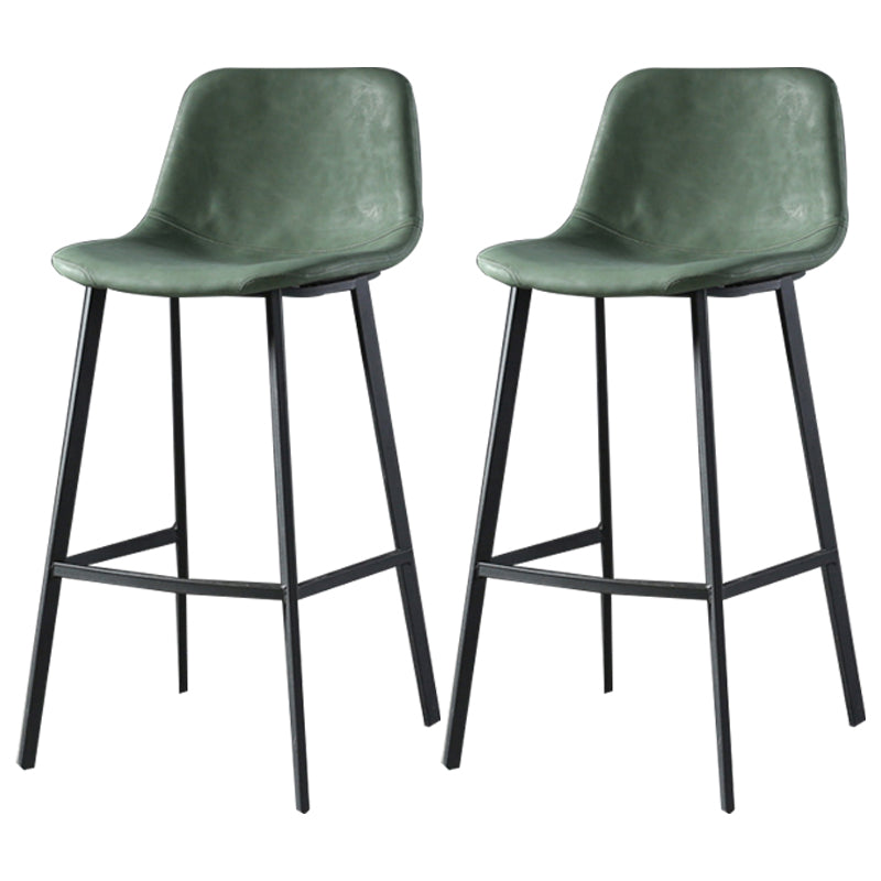 Nordic Style Leather Upholstered Barstool 4 Feet Bar Stool for Dining Room Green 2 Piece Set Clearhalo 'Bar Furniture' 'Bar Stools' 'bar_stools' 'furn' 'furn_bar_stools' 'furniture_bar_stools' 'Kitchen & Dining Furniture' 'kitchen&dining_furn' 'kitchen' 'kitchen_furn' Furniture' 4186836