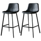 Nordic Style Leather Upholstered Barstool 4 Feet Bar Stool for Dining Room Black 2 Piece Set Clearhalo 'Bar Furniture' 'Bar Stools' 'bar_stools' 'furn' 'furn_bar_stools' 'furniture_bar_stools' 'Kitchen & Dining Furniture' 'kitchen&dining_furn' 'kitchen' 'kitchen_furn' Furniture' 4186838
