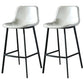 Nordic Style Leather Upholstered Barstool 4 Feet Bar Stool for Dining Room White 2 Piece Set Clearhalo 'Bar Furniture' 'Bar Stools' 'bar_stools' 'furn' 'furn_bar_stools' 'furniture_bar_stools' 'Kitchen & Dining Furniture' 'kitchen&dining_furn' 'kitchen' 'kitchen_furn' Furniture' 4186849