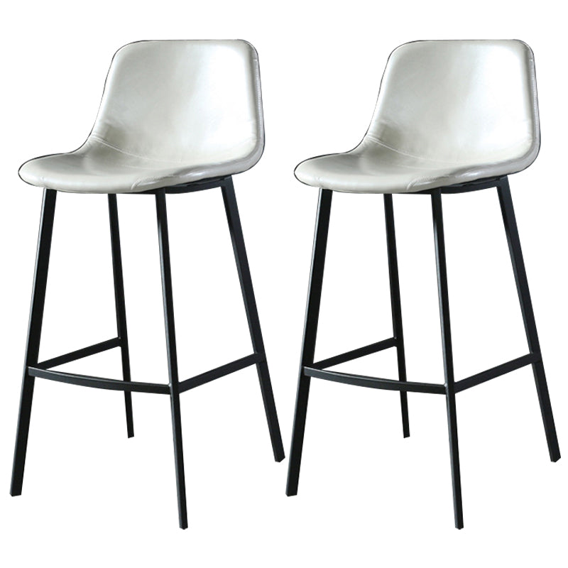 Nordic Style Leather Upholstered Barstool 4 Feet Bar Stool for Dining Room White 2 Piece Set Clearhalo 'Bar Furniture' 'Bar Stools' 'bar_stools' 'furn' 'furn_bar_stools' 'furniture_bar_stools' 'Kitchen & Dining Furniture' 'kitchen&dining_furn' 'kitchen' 'kitchen_furn' Furniture' 4186849
