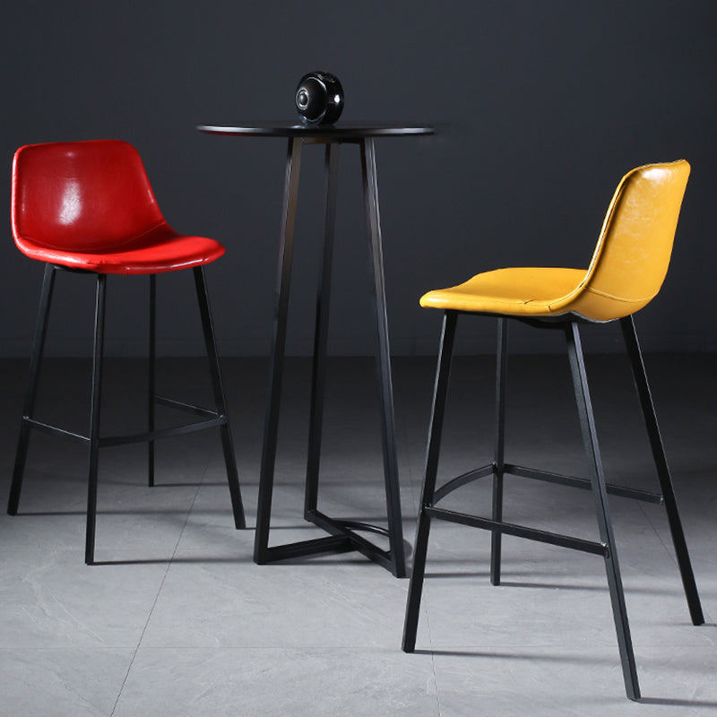 Nordic Style Leather Upholstered Barstool 4 Feet Bar Stool for Dining Room Clearhalo 'Bar Furniture' 'Bar Stools' 'bar_stools' 'furn' 'furn_bar_stools' 'furniture_bar_stools' 'Kitchen & Dining Furniture' 'kitchen&dining_furn' 'kitchen' 'kitchen_furn' Furniture' 4186855