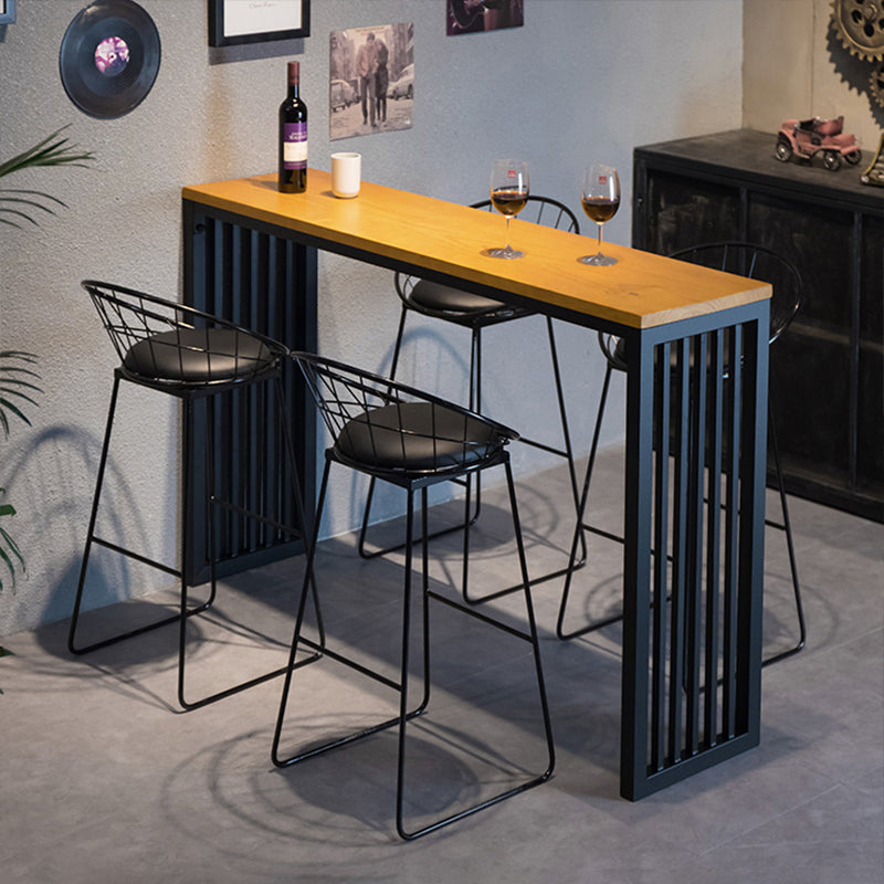 Scandinavian Counter Stools Iron Leather Low Back Indoor Bar Stools with Sled Legs Clearhalo 'Bar Furniture' 'Bar Stools' 'bar_stools' 'furn' 'furn_bar_stools' 'furniture_bar_stools' 'Kitchen & Dining Furniture' 'kitchen&dining_furn' 'kitchen' 'kitchen_furn' Furniture' 4186865