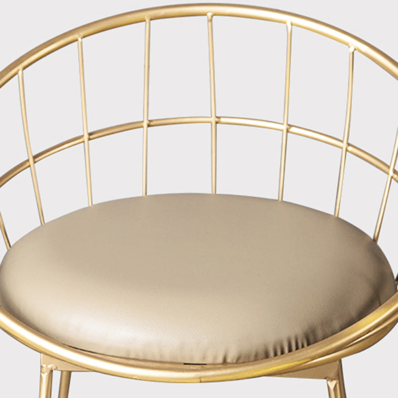 Scandinavian Counter Stools Iron Leather Low Back Indoor Bar Stools with Sled Legs Clearhalo 'Bar Furniture' 'Bar Stools' 'bar_stools' 'furn' 'furn_bar_stools' 'furniture_bar_stools' 'Kitchen & Dining Furniture' 'kitchen&dining_furn' 'kitchen' 'kitchen_furn' Furniture' 4186873