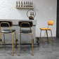 Scandinavian Gold Counter Stools Iron Leather Armless Indoor Bar Stools Clearhalo 'Bar Furniture' 'Bar Stools' 'bar_stools' 'furn' 'furn_bar_stools' 'furniture_bar_stools' 'Kitchen & Dining Furniture' 'kitchen&dining_furn' 'kitchen' 'kitchen_furn' Furniture' 4186880