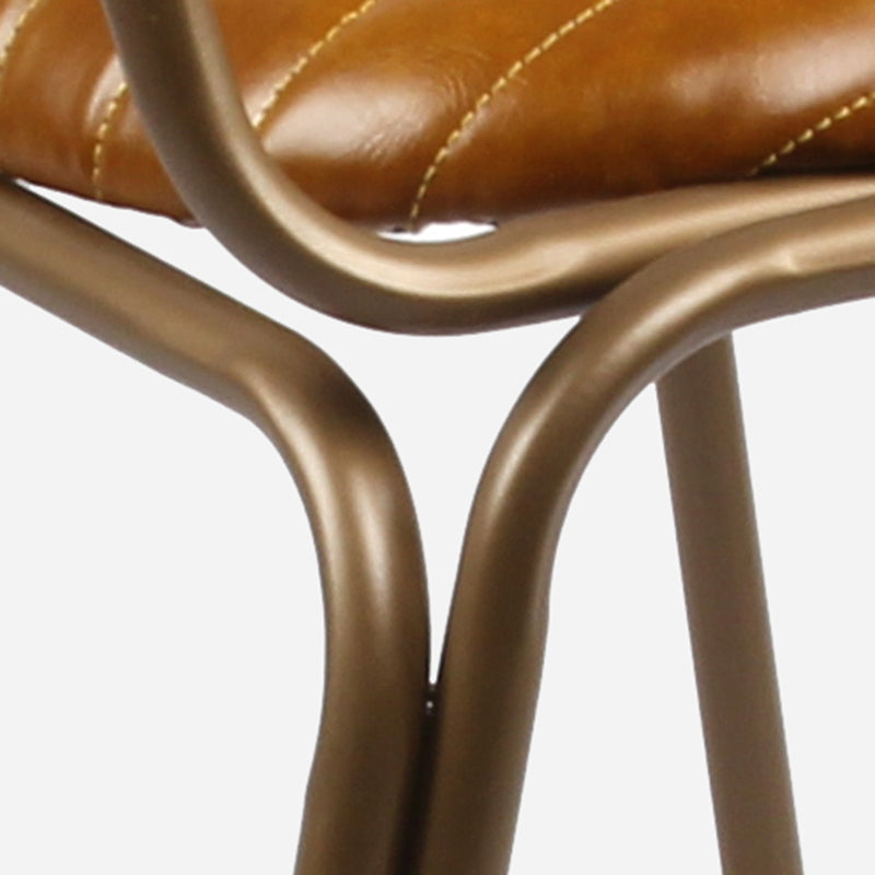 Scandinavian Gold Counter Stools Iron Leather Armless Indoor Bar Stools Clearhalo 'Bar Furniture' 'Bar Stools' 'bar_stools' 'furn' 'furn_bar_stools' 'furniture_bar_stools' 'Kitchen & Dining Furniture' 'kitchen&dining_furn' 'kitchen' 'kitchen_furn' Furniture' 4186884