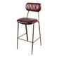 Scandinavian Gold Counter Stools Iron Leather Armless Indoor Bar Stools Burgundy 1 Piece Clearhalo 'Bar Furniture' 'Bar Stools' 'bar_stools' 'furn' 'furn_bar_stools' 'furniture_bar_stools' 'Kitchen & Dining Furniture' 'kitchen&dining_furn' 'kitchen' 'kitchen_furn' Furniture' 4186891