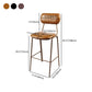 Scandinavian Gold Counter Stools Iron Leather Armless Indoor Bar Stools Clearhalo 'Bar Furniture' 'Bar Stools' 'bar_stools' 'furn' 'furn_bar_stools' 'furniture_bar_stools' 'Kitchen & Dining Furniture' 'kitchen&dining_furn' 'kitchen' 'kitchen_furn' Furniture' 4186900