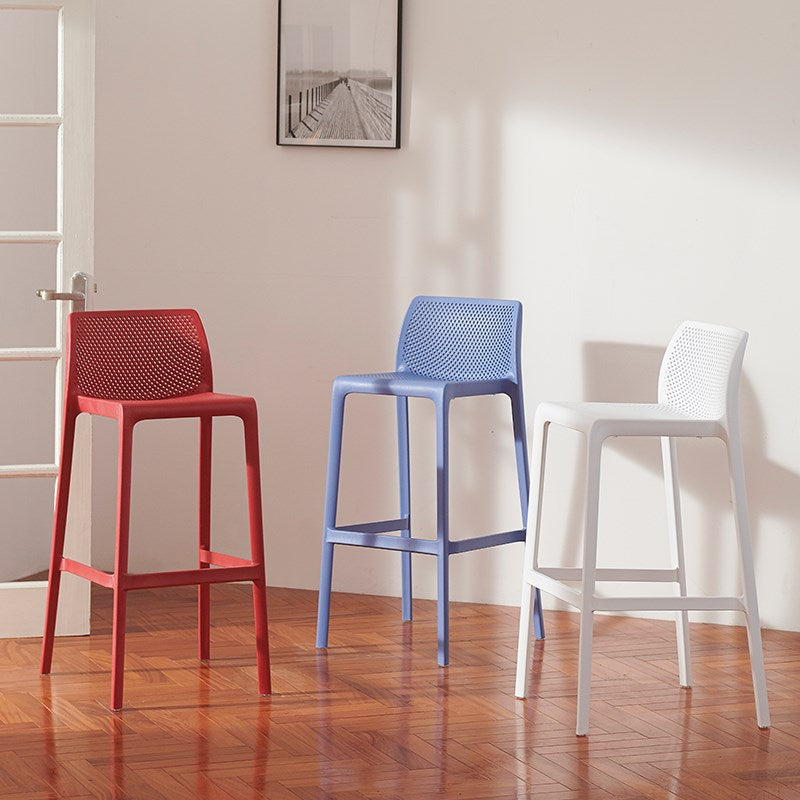 Scandinavian Plastic Stackable Counter Stools Low Back Indoor Bar Stools Clearhalo 'Bar Furniture' 'Bar Stools' 'bar_stools' 'furn' 'furn_bar_stools' 'furniture_bar_stools' 'Kitchen & Dining Furniture' 'kitchen&dining_furn' 'kitchen' 'kitchen_furn' Furniture' 4186904