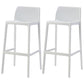 Scandinavian Plastic Stackable Counter Stools Low Back Indoor Bar Stools White 2 Piece Set Bar Stool(30"H) Clearhalo 'Bar Furniture' 'Bar Stools' 'bar_stools' 'furn' 'furn_bar_stools' 'furniture_bar_stools' 'Kitchen & Dining Furniture' 'kitchen&dining_furn' 'kitchen' 'kitchen_furn' Furniture' 4186911