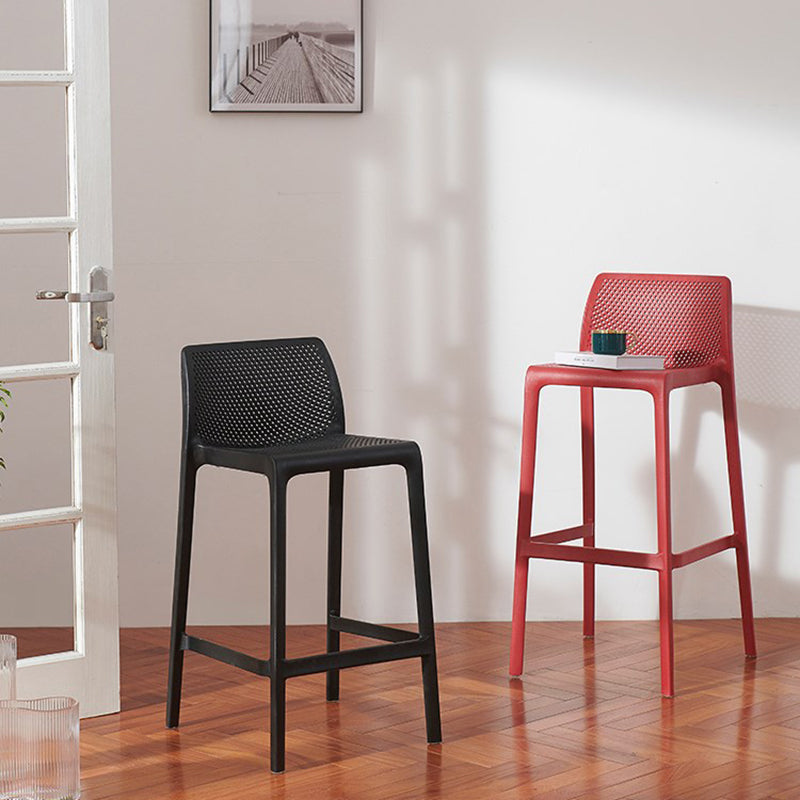 Scandinavian Plastic Stackable Counter Stools Low Back Indoor Bar Stools Clearhalo 'Bar Furniture' 'Bar Stools' 'bar_stools' 'furn' 'furn_bar_stools' 'furniture_bar_stools' 'Kitchen & Dining Furniture' 'kitchen&dining_furn' 'kitchen' 'kitchen_furn' Furniture' 4186922