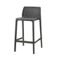 Scandinavian Plastic Stackable Counter Stools Low Back Indoor Bar Stools Black 1 Piece Counter Stool(26"H) Clearhalo 'Bar Furniture' 'Bar Stools' 'bar_stools' 'furn' 'furn_bar_stools' 'furniture_bar_stools' 'Kitchen & Dining Furniture' 'kitchen&dining_furn' 'kitchen' 'kitchen_furn' Furniture' 4186926