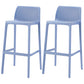 Scandinavian Plastic Stackable Counter Stools Low Back Indoor Bar Stools Blue 2 Piece Set Bar Stool(30"H) Clearhalo 'Bar Furniture' 'Bar Stools' 'bar_stools' 'furn' 'furn_bar_stools' 'furniture_bar_stools' 'Kitchen & Dining Furniture' 'kitchen&dining_furn' 'kitchen' 'kitchen_furn' Furniture' 4186936