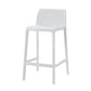Scandinavian Plastic Stackable Counter Stools Low Back Indoor Bar Stools White 1 Piece Counter Stool(26"H) Clearhalo 'Bar Furniture' 'Bar Stools' 'bar_stools' 'furn' 'furn_bar_stools' 'furniture_bar_stools' 'Kitchen & Dining Furniture' 'kitchen&dining_furn' 'kitchen' 'kitchen_furn' Furniture' 4186938