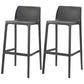 Scandinavian Plastic Stackable Counter Stools Low Back Indoor Bar Stools Black 2 Piece Set Bar Stool(30"H) Clearhalo 'Bar Furniture' 'Bar Stools' 'bar_stools' 'furn' 'furn_bar_stools' 'furniture_bar_stools' 'Kitchen & Dining Furniture' 'kitchen&dining_furn' 'kitchen' 'kitchen_furn' Furniture' 4186942