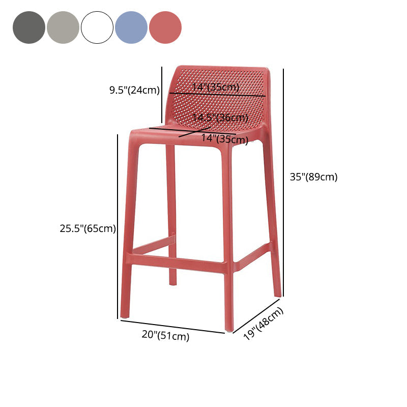 Scandinavian Plastic Stackable Counter Stools Low Back Indoor Bar Stools Clearhalo 'Bar Furniture' 'Bar Stools' 'bar_stools' 'furn' 'furn_bar_stools' 'furniture_bar_stools' 'Kitchen & Dining Furniture' 'kitchen&dining_furn' 'kitchen' 'kitchen_furn' Furniture' 4186943