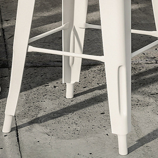 Industrial White Counter Stools Iron Wooden Bar Bristol Stools with Square Seat Clearhalo 'Bar Furniture' 'Bar Stools' 'bar_stools' 'furn' 'furn_bar_stools' 'furniture_bar_stools' 'Kitchen & Dining Furniture' 'kitchen&dining_furn' 'kitchen' 'kitchen_furn' Furniture' 4186954