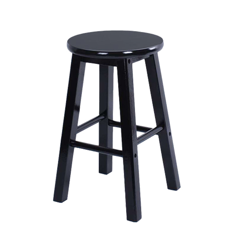 Modern Armless Counter Stool Wood Household Bar Stool with Pedal Black 1 Piece Clearhalo 'Bar Furniture' 'Bar Stools' 'bar_stools' 'furn' 'furn_bar_stools' 'furniture_bar_stools' 'Kitchen & Dining Furniture' 'kitchen&dining_furn' 'kitchen' 'kitchen_furn' Furniture' 4186958