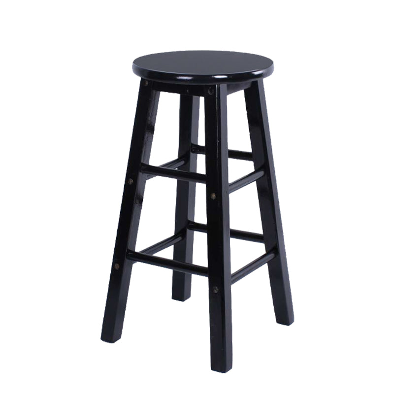 Modern Armless Counter Stool Wood Household Bar Stool with Pedal Black 1 Piece Clearhalo 'Bar Furniture' 'Bar Stools' 'bar_stools' 'furn' 'furn_bar_stools' 'furniture_bar_stools' 'Kitchen & Dining Furniture' 'kitchen&dining_furn' 'kitchen' 'kitchen_furn' Furniture' 4186960