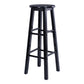 Modern Armless Counter Stool Wood Household Bar Stool with Pedal Black 1 Piece Bar Stool(31"H) Clearhalo 'Bar Furniture' 'Bar Stools' 'bar_stools' 'furn' 'furn_bar_stools' 'furniture_bar_stools' 'Kitchen & Dining Furniture' 'kitchen&dining_furn' 'kitchen' 'kitchen_furn' Furniture' 4186961