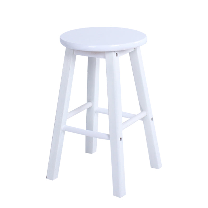 Modern Armless Counter Stool Wood Household Bar Stool with Pedal White 1 Piece Clearhalo 'Bar Furniture' 'Bar Stools' 'bar_stools' 'furn' 'furn_bar_stools' 'furniture_bar_stools' 'Kitchen & Dining Furniture' 'kitchen&dining_furn' 'kitchen' 'kitchen_furn' Furniture' 4186963