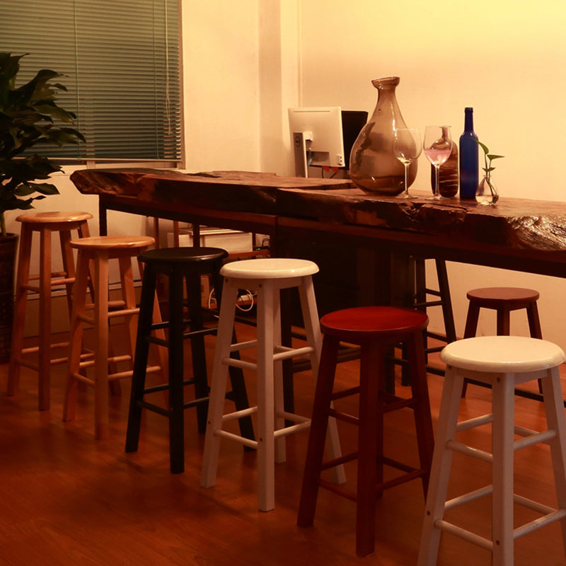 Modern Armless Counter Stool Wood Household Bar Stool with Pedal Clearhalo 'Bar Furniture' 'Bar Stools' 'bar_stools' 'furn' 'furn_bar_stools' 'furniture_bar_stools' 'Kitchen & Dining Furniture' 'kitchen&dining_furn' 'kitchen' 'kitchen_furn' Furniture' 4186964