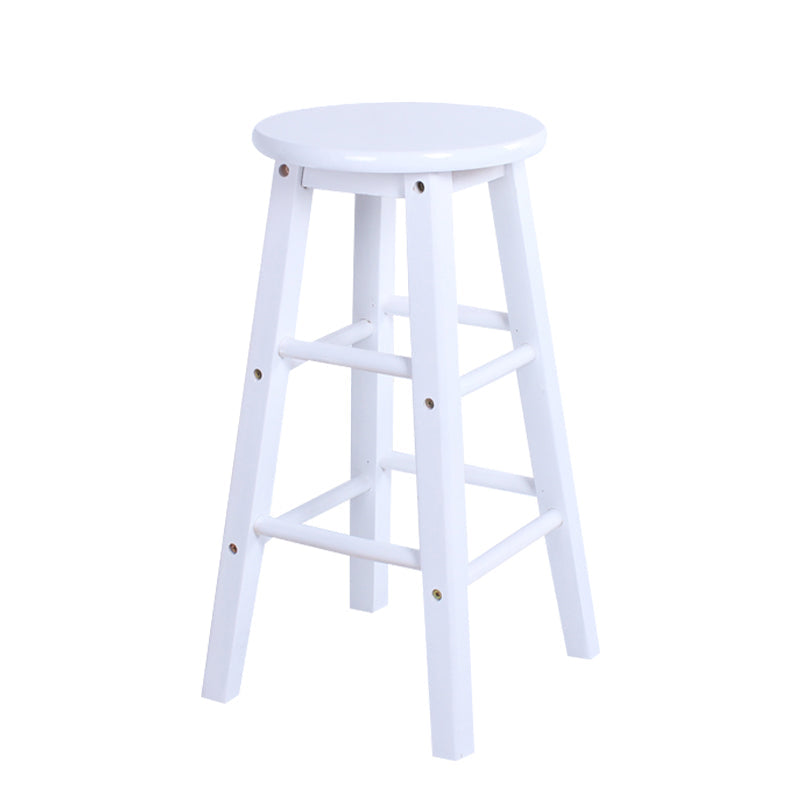 Modern Armless Counter Stool Wood Household Bar Stool with Pedal White 1 Piece Clearhalo 'Bar Furniture' 'Bar Stools' 'bar_stools' 'furn' 'furn_bar_stools' 'furniture_bar_stools' 'Kitchen & Dining Furniture' 'kitchen&dining_furn' 'kitchen' 'kitchen_furn' Furniture' 4186965