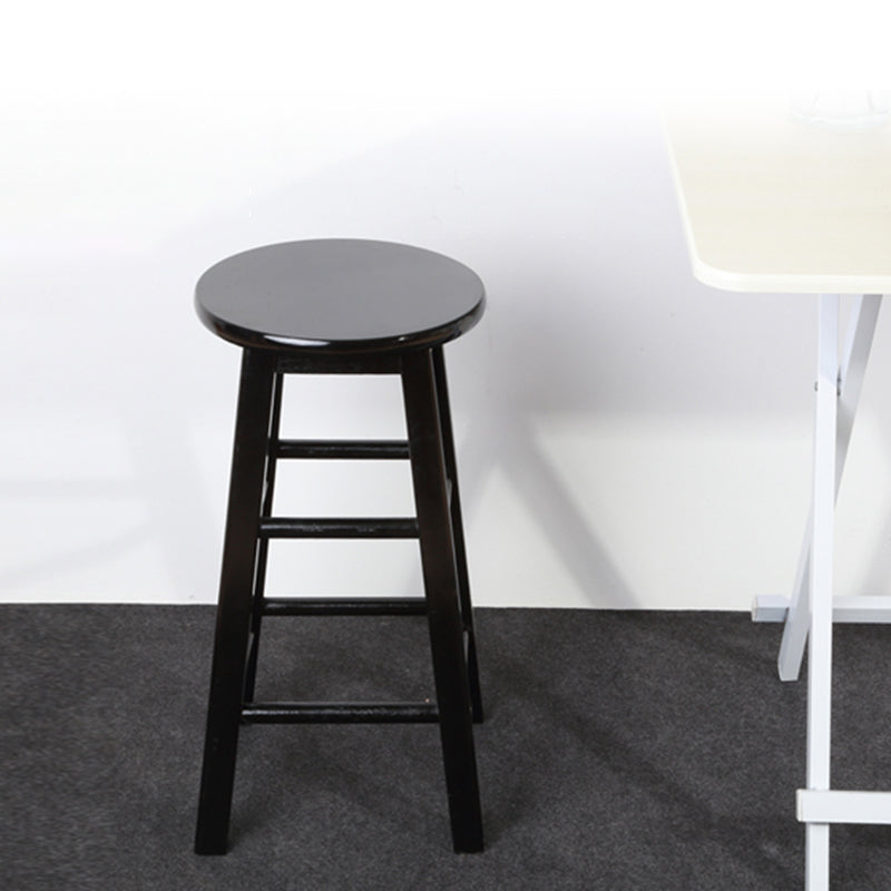 Modern Armless Counter Stool Wood Household Bar Stool with Pedal Clearhalo 'Bar Furniture' 'Bar Stools' 'bar_stools' 'furn' 'furn_bar_stools' 'furniture_bar_stools' 'Kitchen & Dining Furniture' 'kitchen&dining_furn' 'kitchen' 'kitchen_furn' Furniture' 4186974