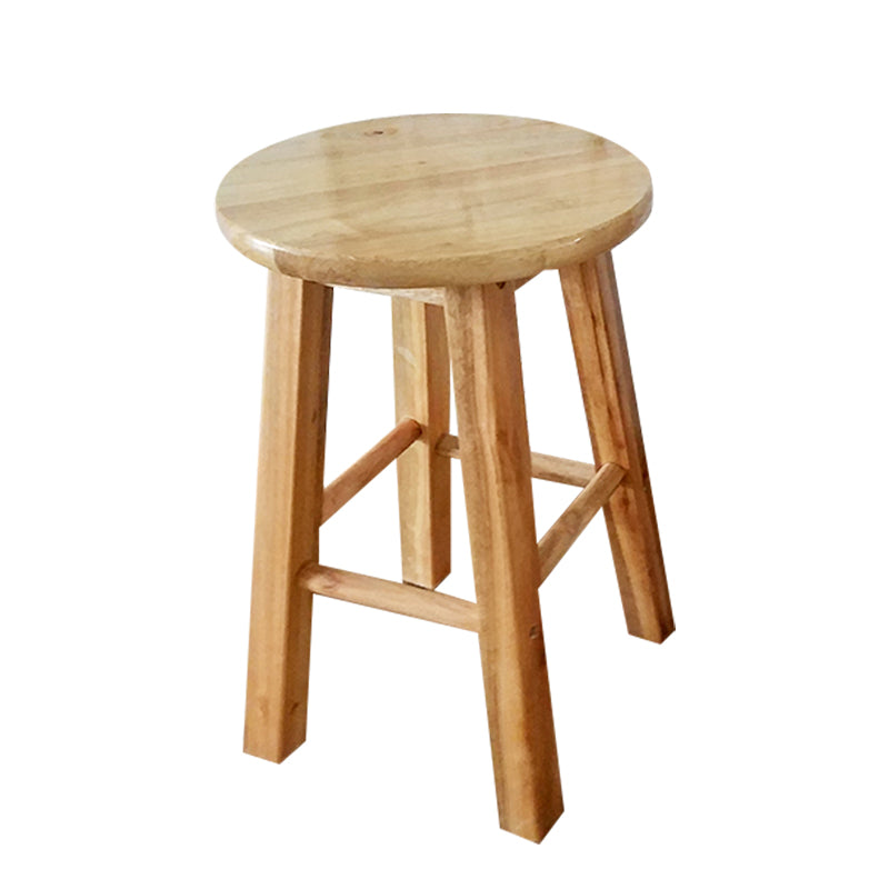 Modern Armless Counter Stool Wood Household Bar Stool with Pedal Natural 1 Piece Clearhalo 'Bar Furniture' 'Bar Stools' 'bar_stools' 'furn' 'furn_bar_stools' 'furniture_bar_stools' 'Kitchen & Dining Furniture' 'kitchen&dining_furn' 'kitchen' 'kitchen_furn' Furniture' 4186976