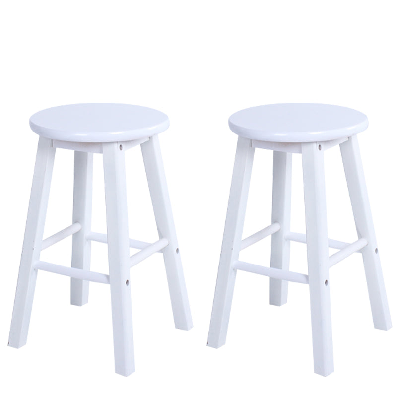 Modern Armless Counter Stool Wood Household Bar Stool with Pedal White 2 Piece Set Clearhalo 'Bar Furniture' 'Bar Stools' 'bar_stools' 'furn' 'furn_bar_stools' 'furniture_bar_stools' 'Kitchen & Dining Furniture' 'kitchen&dining_furn' 'kitchen' 'kitchen_furn' Furniture' 4186982