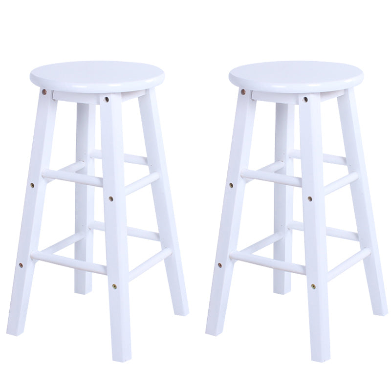 Modern Armless Counter Stool Wood Household Bar Stool with Pedal White 2 Piece Set Clearhalo 'Bar Furniture' 'Bar Stools' 'bar_stools' 'furn' 'furn_bar_stools' 'furniture_bar_stools' 'Kitchen & Dining Furniture' 'kitchen&dining_furn' 'kitchen' 'kitchen_furn' Furniture' 4186983
