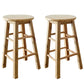 Modern Armless Counter Stool Wood Household Bar Stool with Pedal Natural 2 Piece Set Clearhalo 'Bar Furniture' 'Bar Stools' 'bar_stools' 'furn' 'furn_bar_stools' 'furniture_bar_stools' 'Kitchen & Dining Furniture' 'kitchen&dining_furn' 'kitchen' 'kitchen_furn' Furniture' 4186988