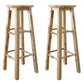 Modern Armless Counter Stool Wood Household Bar Stool with Pedal Natural 2 Piece Set Bar Stool(31"H) Clearhalo 'Bar Furniture' 'Bar Stools' 'bar_stools' 'furn' 'furn_bar_stools' 'furniture_bar_stools' 'Kitchen & Dining Furniture' 'kitchen&dining_furn' 'kitchen' 'kitchen_furn' Furniture' 4186989