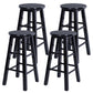 Modern Armless Counter Stool Wood Household Bar Stool with Pedal Black 4 Piece Set Clearhalo 'Bar Furniture' 'Bar Stools' 'bar_stools' 'furn' 'furn_bar_stools' 'furniture_bar_stools' 'Kitchen & Dining Furniture' 'kitchen&dining_furn' 'kitchen' 'kitchen_furn' Furniture' 4186991