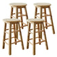 Modern Armless Counter Stool Wood Household Bar Stool with Pedal Natural 4 Piece Set Clearhalo 'Bar Furniture' 'Bar Stools' 'bar_stools' 'furn' 'furn_bar_stools' 'furniture_bar_stools' 'Kitchen & Dining Furniture' 'kitchen&dining_furn' 'kitchen' 'kitchen_furn' Furniture' 4186999