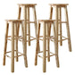 Modern Armless Counter Stool Wood Household Bar Stool with Pedal Natural 4 Piece Set Bar Stool(31"H) Clearhalo 'Bar Furniture' 'Bar Stools' 'bar_stools' 'furn' 'furn_bar_stools' 'furniture_bar_stools' 'Kitchen & Dining Furniture' 'kitchen&dining_furn' 'kitchen' 'kitchen_furn' Furniture' 4187000