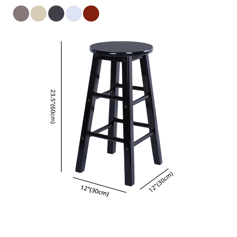 Modern Armless Counter Stool Wood Household Bar Stool with Pedal Clearhalo 'Bar Furniture' 'Bar Stools' 'bar_stools' 'furn' 'furn_bar_stools' 'furniture_bar_stools' 'Kitchen & Dining Furniture' 'kitchen&dining_furn' 'kitchen' 'kitchen_furn' Furniture' 4187003