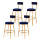 Glam Style Velvet Cushion Stool Low Back Bar Stool with Metal Leg Blue 4 Piece Set Clearhalo 'Bar Furniture' 'Bar Stools' 'bar_stools' 'furn' 'furn_bar_stools' 'furniture_bar_stools' 'Kitchen & Dining Furniture' 'kitchen&dining_furn' 'kitchen' 'kitchen_furn' Furniture' 4187011
