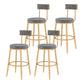 Glam Style Velvet Cushion Stool Low Back Bar Stool with Metal Leg Gray 4 Piece Set Clearhalo 'Bar Furniture' 'Bar Stools' 'bar_stools' 'furn' 'furn_bar_stools' 'furniture_bar_stools' 'Kitchen & Dining Furniture' 'kitchen&dining_furn' 'kitchen' 'kitchen_furn' Furniture' 4187017