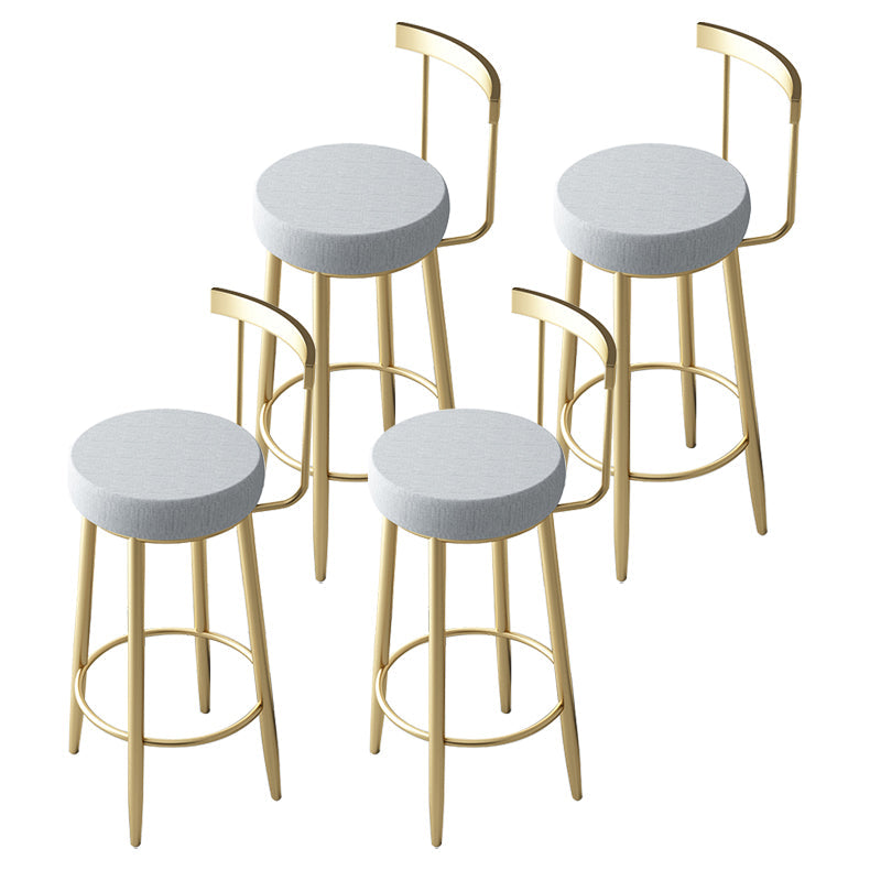 Glam Style Velvet Cushion Stool Low Back Bar Stool with Metal Leg Dark Gray 4 Piece Set Clearhalo 'Bar Furniture' 'Bar Stools' 'bar_stools' 'furn' 'furn_bar_stools' 'furniture_bar_stools' 'Kitchen & Dining Furniture' 'kitchen&dining_furn' 'kitchen' 'kitchen_furn' Furniture' 4187029
